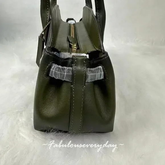 Coach Empire Carryall Bag 34 Shoulder Bag In Leather/Gold/Olive CCC30 NWT - Picture 3 of 9